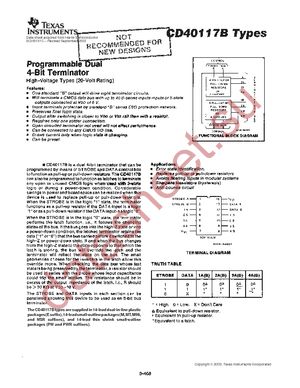 CD40117BMTE4 datasheet  